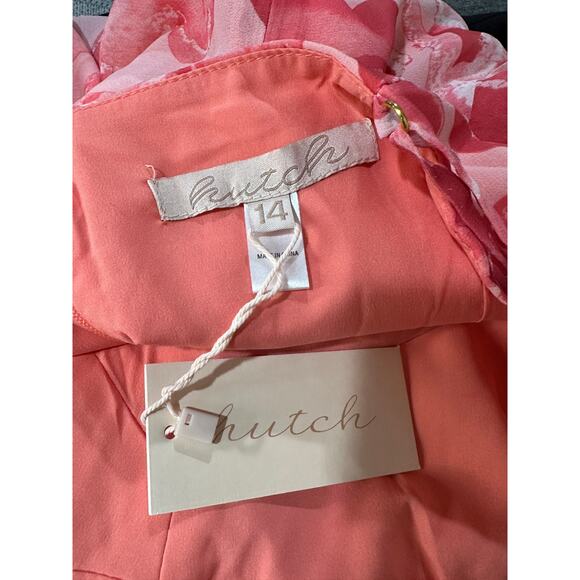 Hutch Kennedi Ruffle Tiered Maxi Dress Pink Floral Print Size 14 NWT Flowy Skirt - Picture 7 of 15